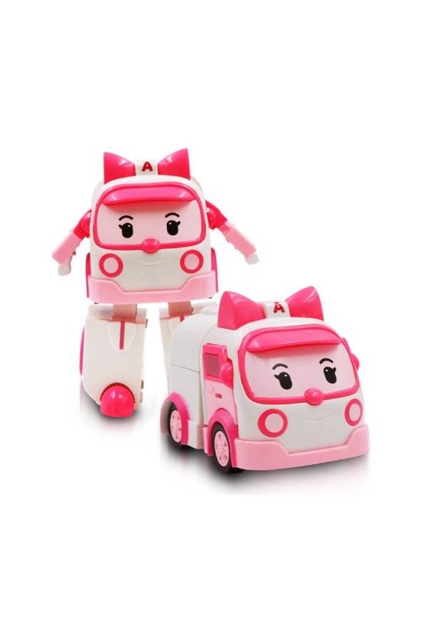 Transformation Robot Poli Amber Roy Car Toy 12cm