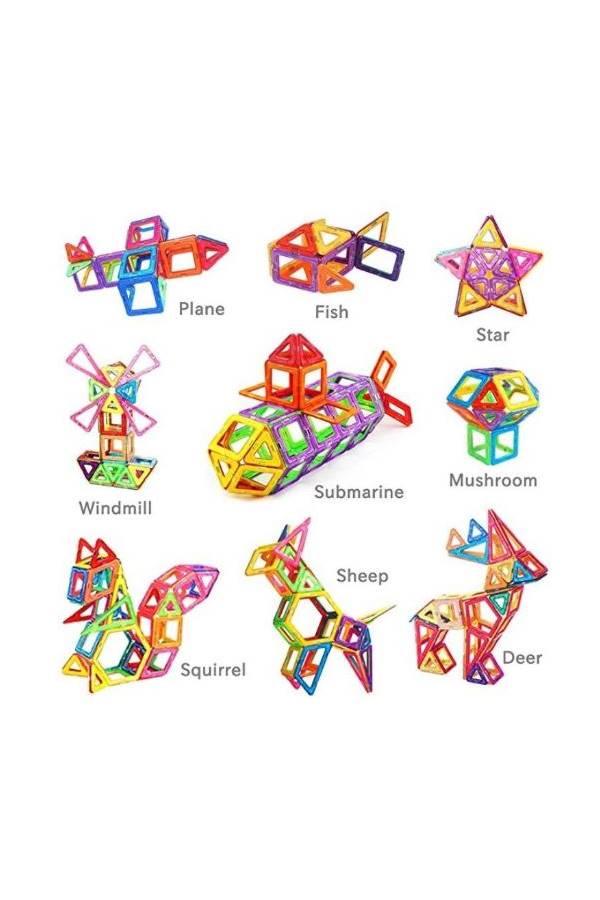 PSLMT566 36-Piece Educational Magnetic Colorful Tiles Set 36 5+ Years  - Image 4
