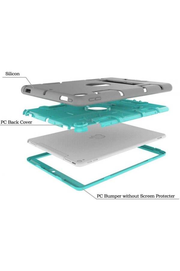 Rubber Shockproof Heavy Duty Tough Cover Smart Case For Apple iPad Pro 10.5 Inch Grey  - Image 5
