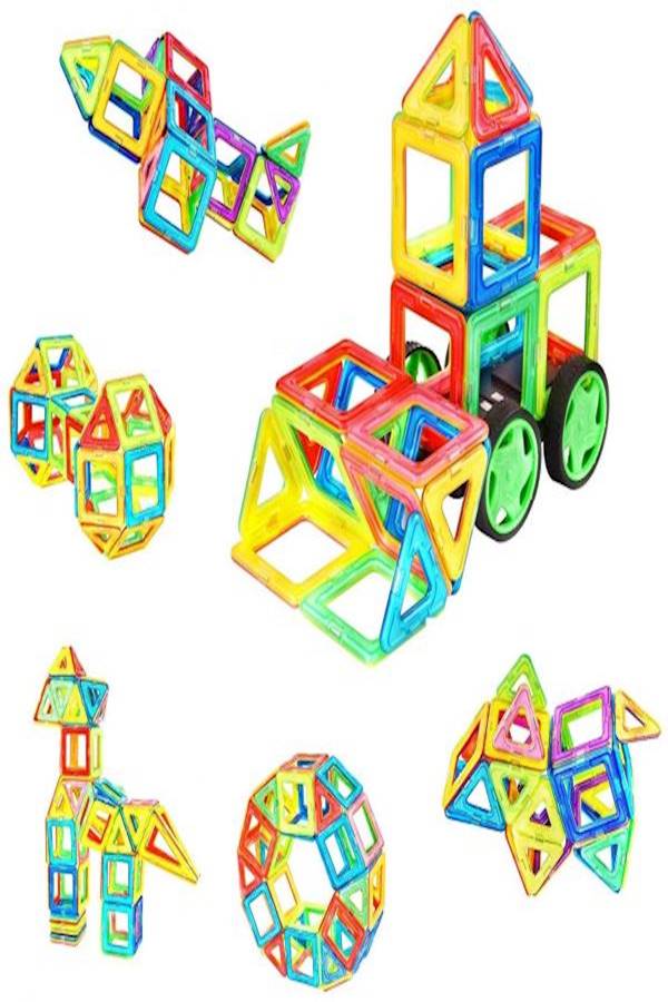 77-Piece Magnetic Building Blocks Set 77 - Image 3