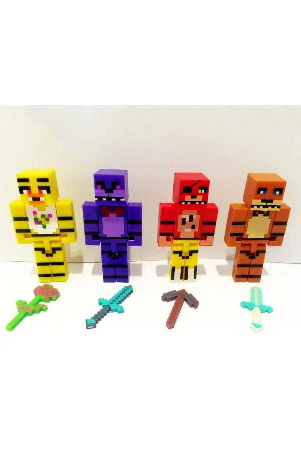 4-Piece Five Nights At Freddy's Model Building Block Set 2724672229825 4