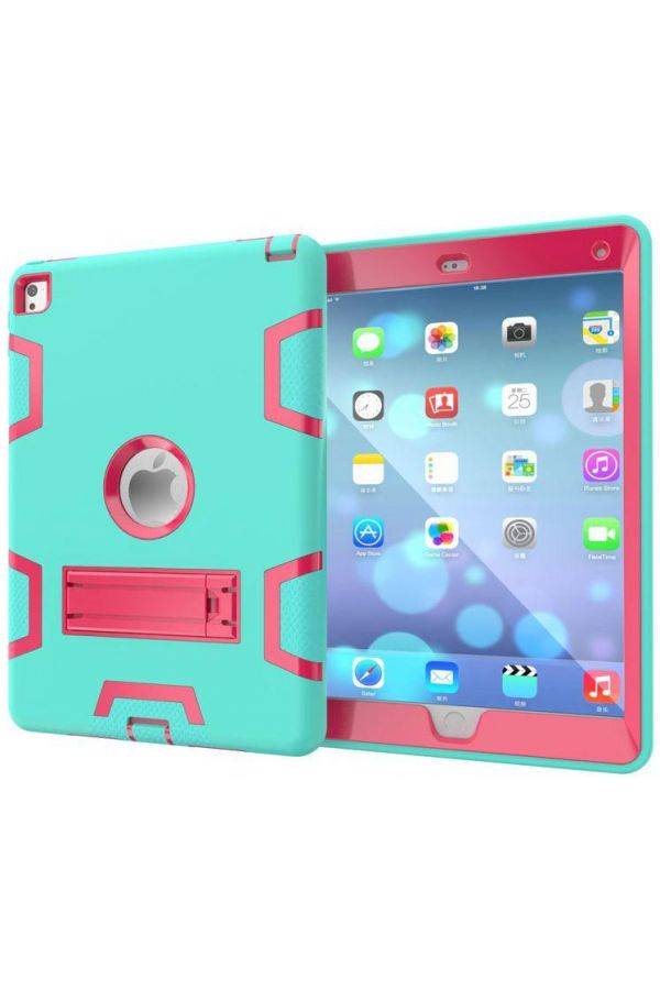 Heavy Duty Defender Hybrid Shockproof Dirtproof Kickstand Smart Case Cover For Apple iPad Pro 9.7 Inch Aqua  - Image 2