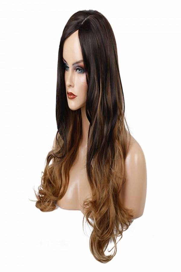 Generic - Natural Looking Curly Wig Gold/Black - Image 1