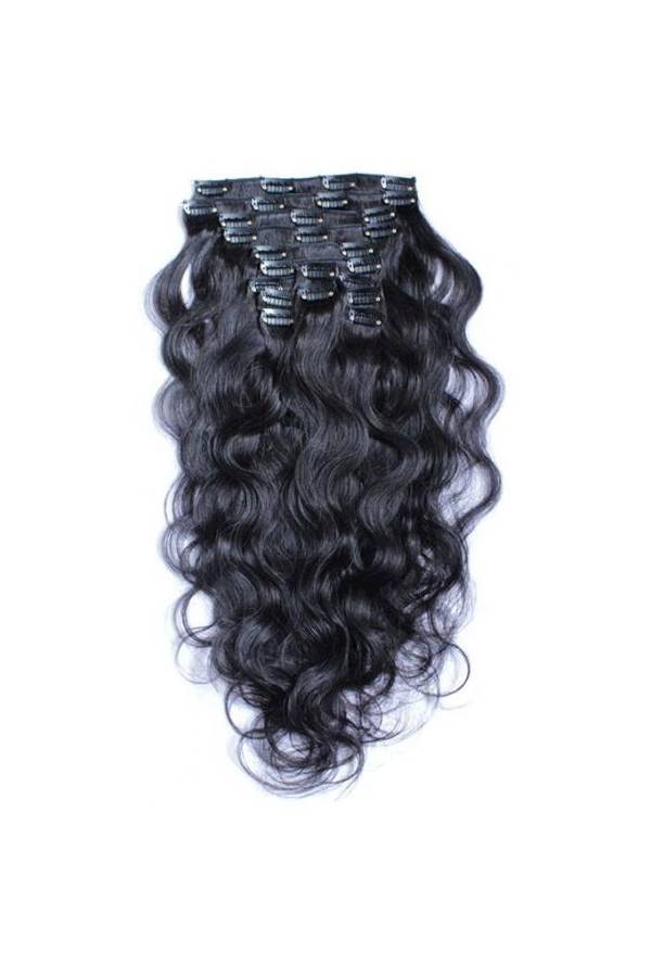 مشبك وصلة شعر بنمط برازيلي أسود 24بوصة - Image 2