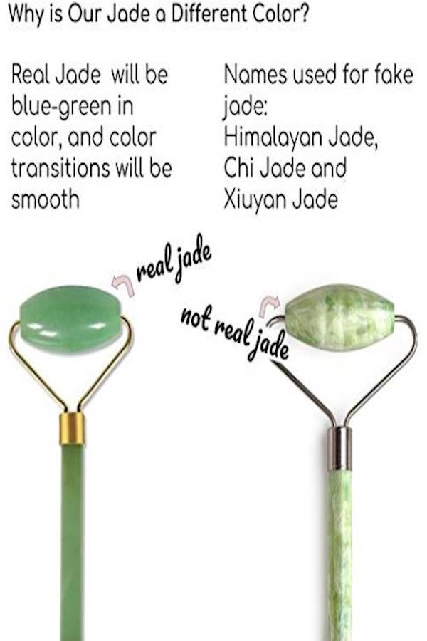 أداة تدليك الوجه بحجر اليشم أخضر - Image 3