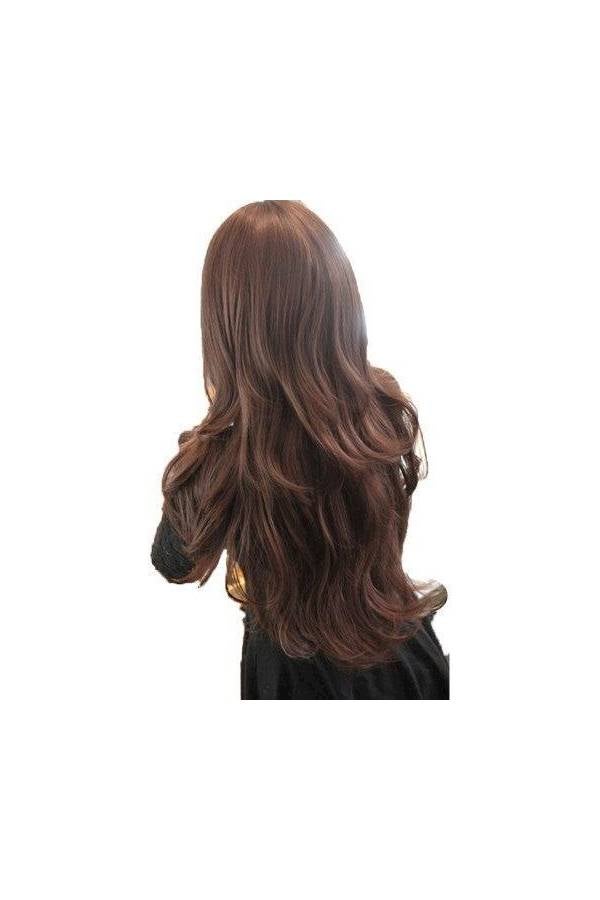 Generic Curly Hair Wigs With Hair Cap Brown  - Image 4