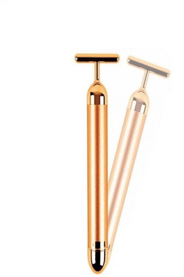 OTES Beauty Bar 24 Karat Golden Pulse Facial Massager Gold - Image 2