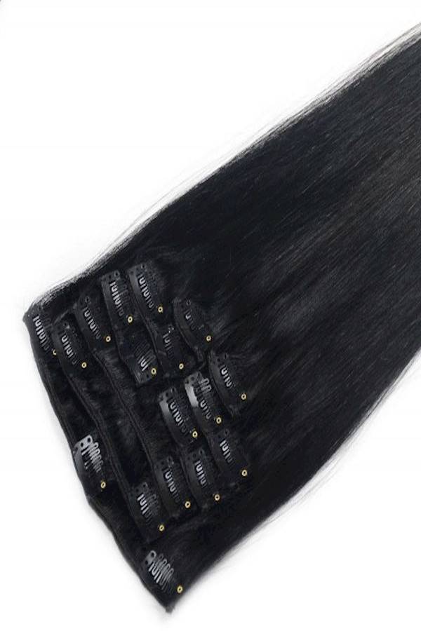 Human And Remy Tape Hair Extension Black - Image 2