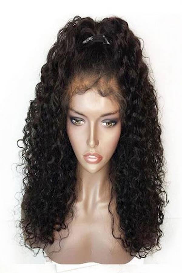 Synthetic Curly Hair Wig Black - Image 3
