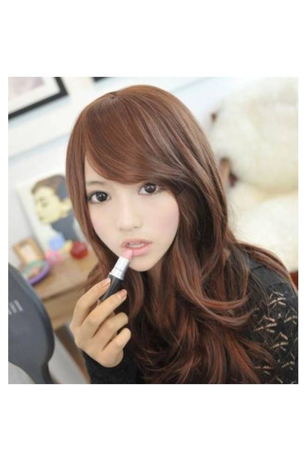 Generic Curly Hair Wigs With Hair Cap Brown  - Image 3