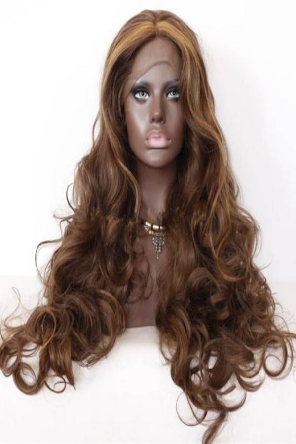 شعر مستعار مصنوع من ألياف صناعية لا يحتاج إلى صمغ للتركيب بني - Image 4