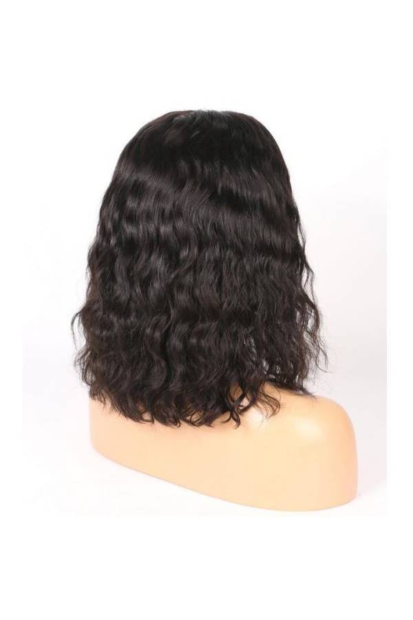 Brazilian Short Wavy Hair Wig Black 10inch - Image 4