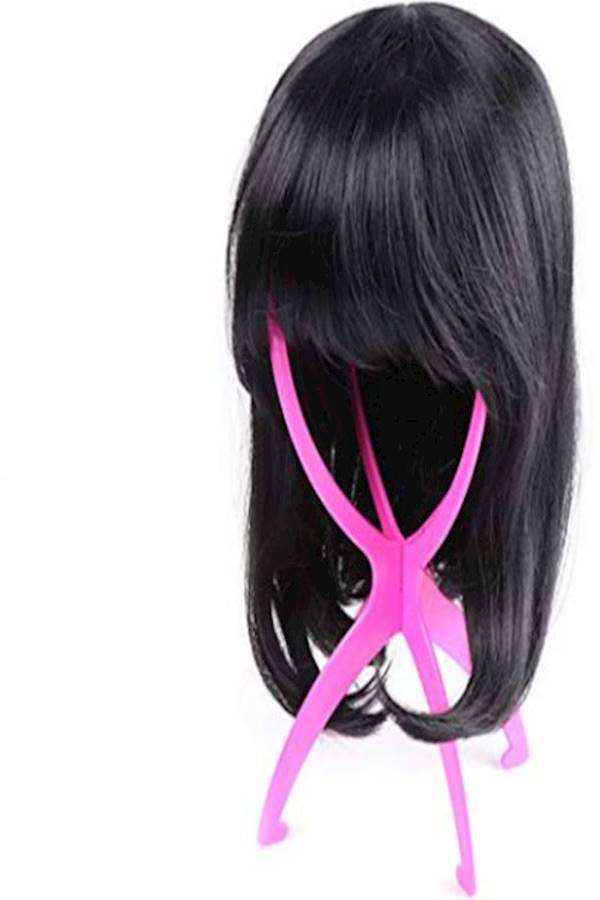 مجفف حامل للشعر المستعار يمكن طيه وقابل للحمل وردي - Image 3