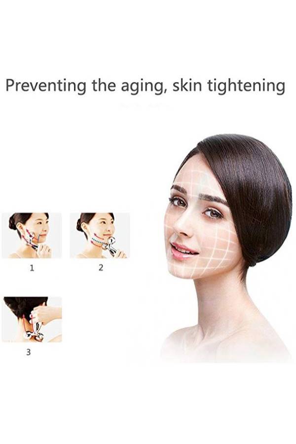 3D Face Massage Roller Silver 168grams - Image 3