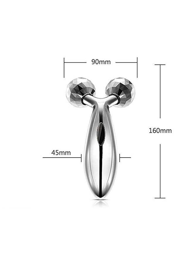 3D Face Massage Roller Silver 168grams - Image 5