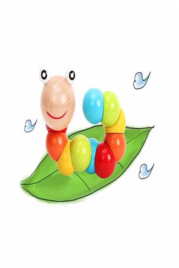 Wooden Twisting Puzzle Caterpillar Toy - Image 2