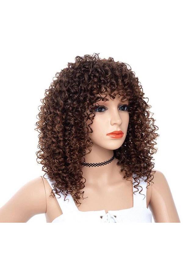 Curly Wig Brown - Image 2