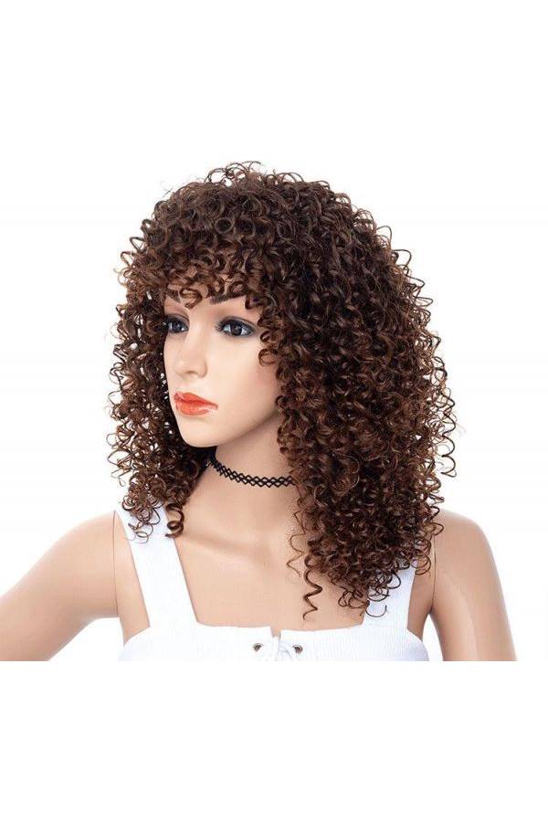 Curly Wig Brown - Image 4