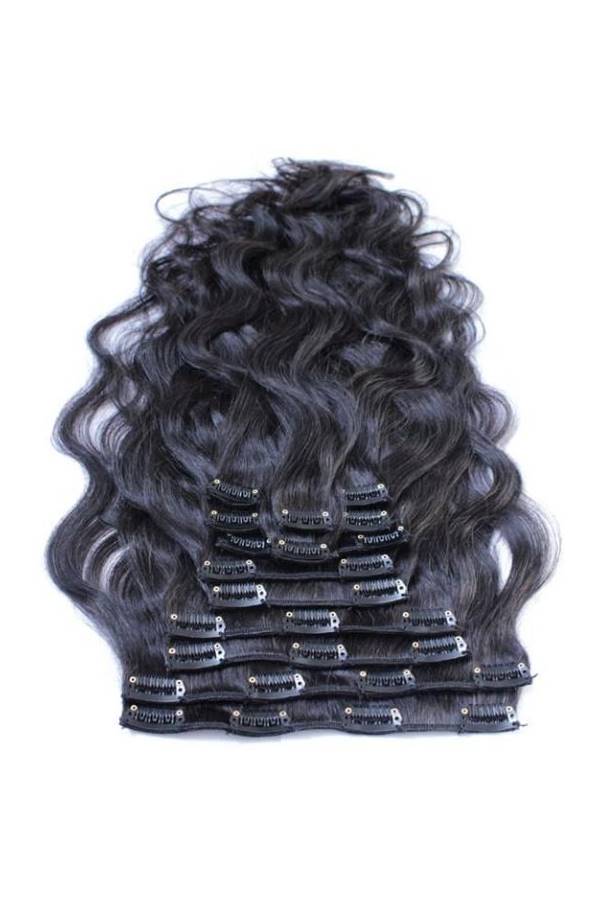 مشبك وصلة شعر بنمط برازيلي أسود 24بوصة - Image 1