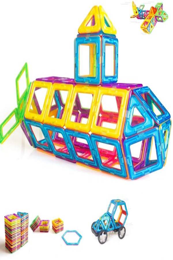 77-Piece Magnetic Building Blocks Set 77 - Image 2