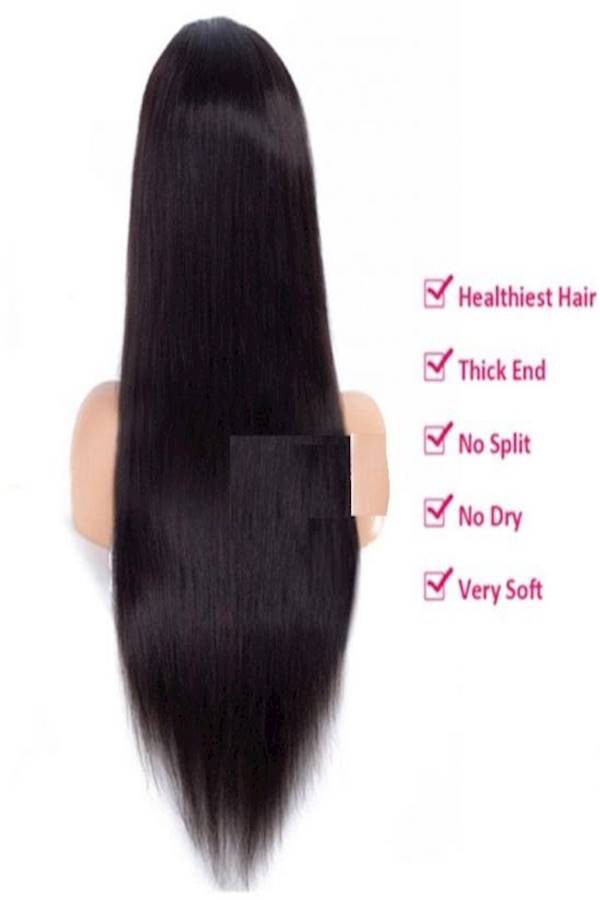 باروكة شعر مستعار بتصفيف مستقيم قصير أسود - Image 3