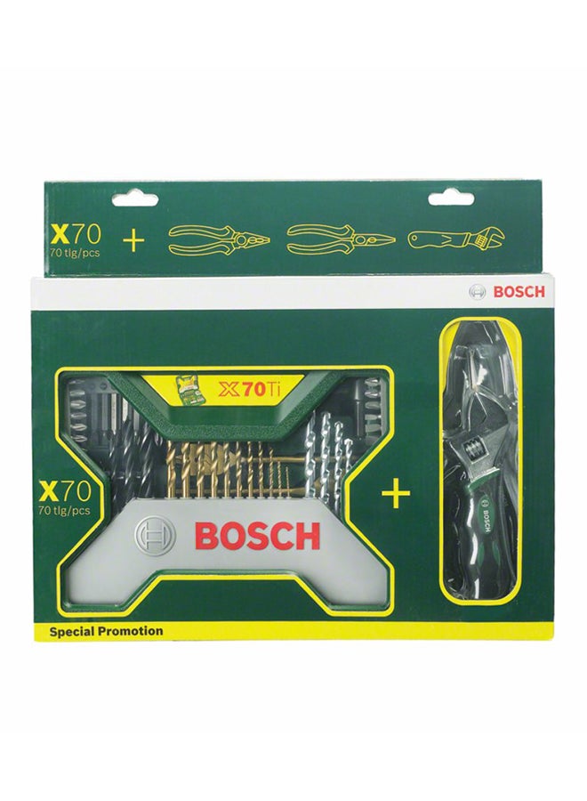 BOSCH 70-Piece Drill bits and Screwdriver set Multicolour 2.1kg - Image 1