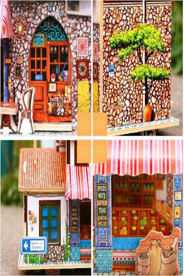 ماركة غير محددة - مجموعة بناء منزل خشبي أكبر من 6 سنوات - Image 1