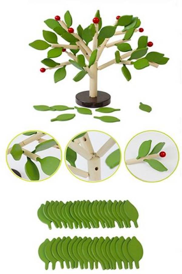 Children Montessori Learning Education Wooden Toys Early Learning Table Tree Game Creature Blocks 3+ Years  - Image 3
