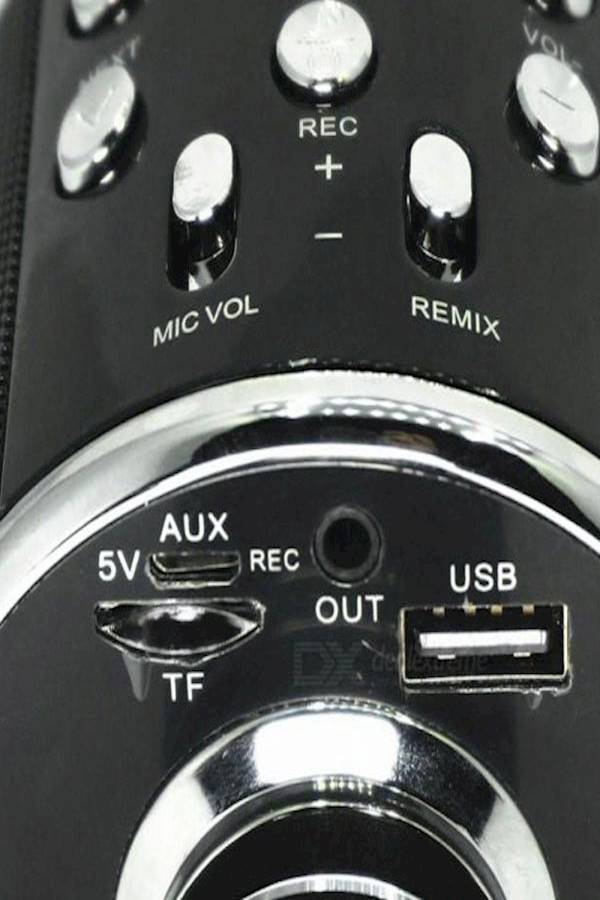 Bluetooth Wireless Handheld Karaoke Microphone 3546800182 Silver/Black - Image 2