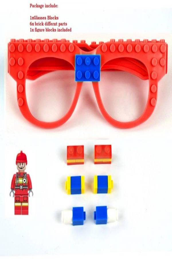 Block Glasses Figure DIY Kids Toy 4+ Years - Image 2