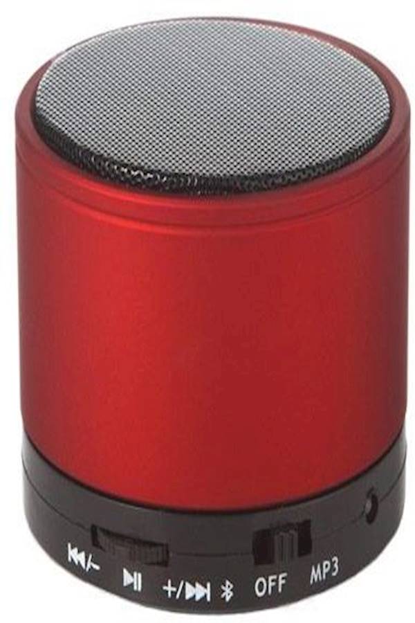 Portable Bluetooth Speaker With TF SD Card Red/Black - Image 4