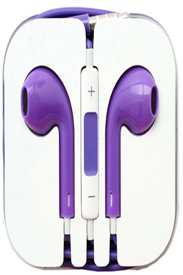 Generic - In-Ear Earphones With Mic For Apple iPhone 6/6 Plus Purple - Image 1