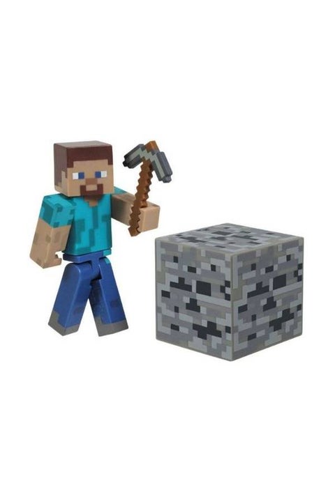 Minecraft  Pickaxe Steve PVC action figure  Building blocks