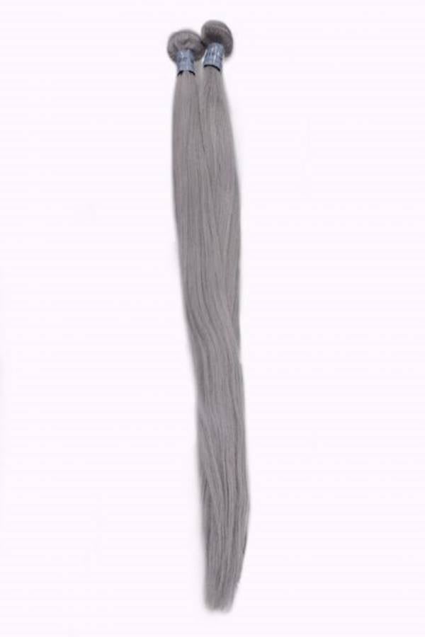 Pure Human Hair Extension Grey 26inch - Image 3
