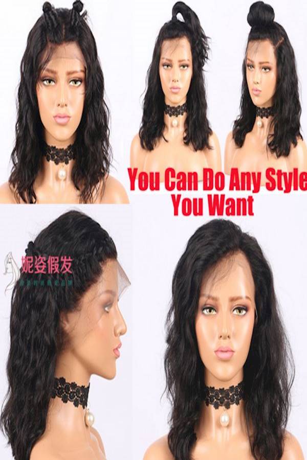 Short Curly Hair Wig Black - Image 4