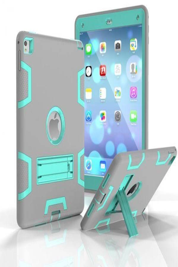 Anti Finger Rubber Shockproof Heavy Duty Tough Cover Smart Case For Apple iPad Air 2 Multi Color - Image 1