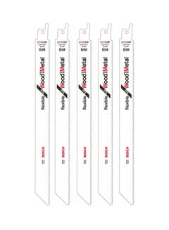 BOSCH 5-Piece Saw Blade Wood And Metal Cutting Set Multicolour 225mm  - Image 1