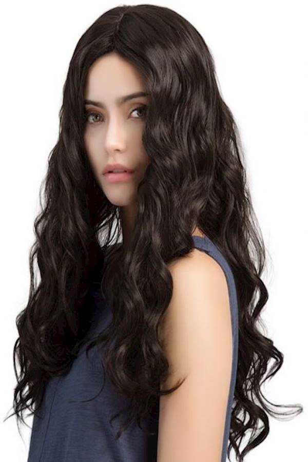 Long Wavy Hair Wig Black - Image 2