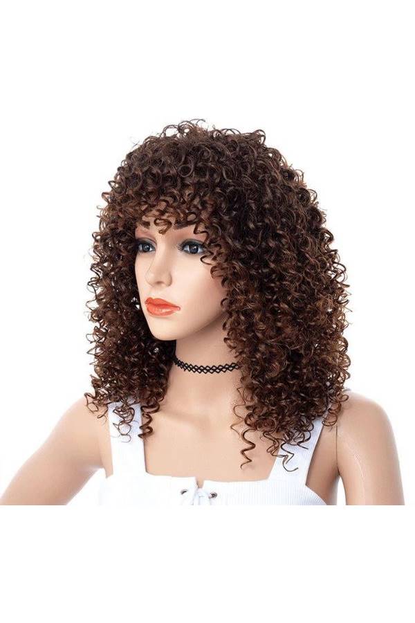 Curly Wig Brown - Image 3