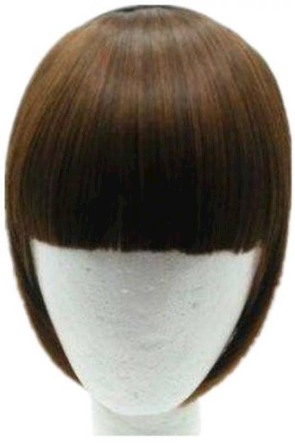 Flat Bangs Fashion Clip-In Hair Extension Brown - Image 1