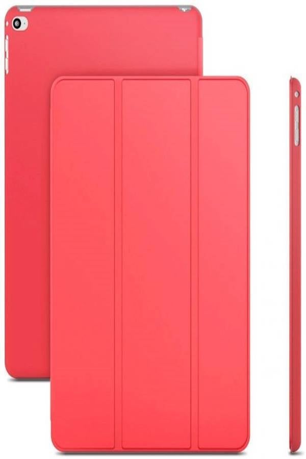 Bumper Protection Smart Cover Case With Soft Tpu Bumper Auto Wake/Sleep Function For iPad Air 2/iPad 6 Red - Image 1