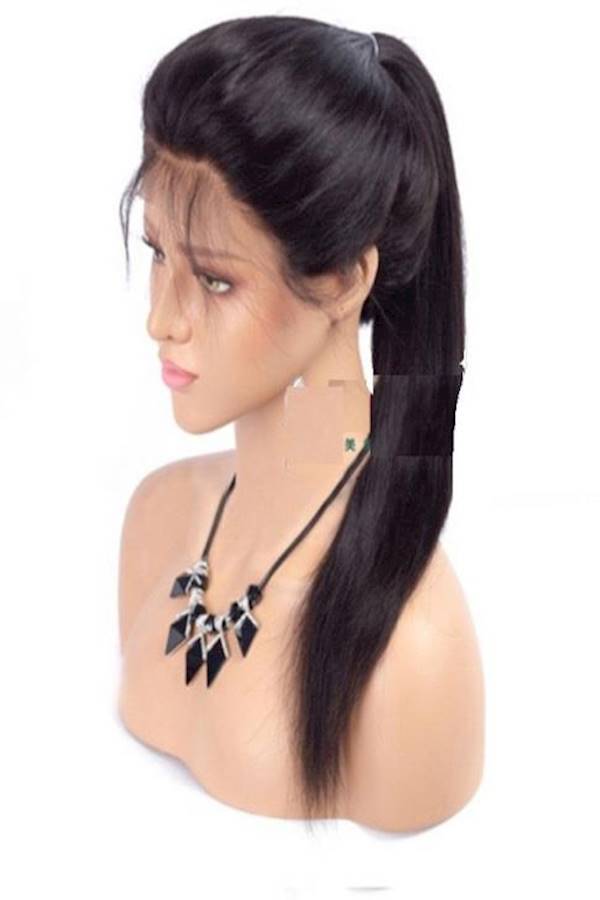 باروكة شعر مستعار بتصفيف مستقيم قصير أسود - Image 4