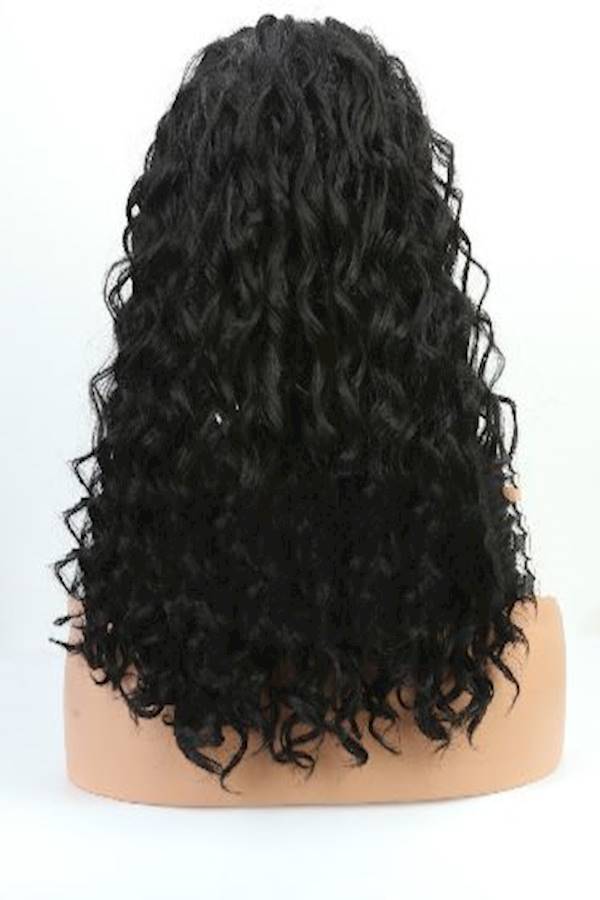باروكة شعر مجعد على الموضة أسود - Image 3