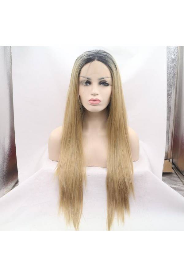 Straight Hair Lace Wig Blond - Image 3