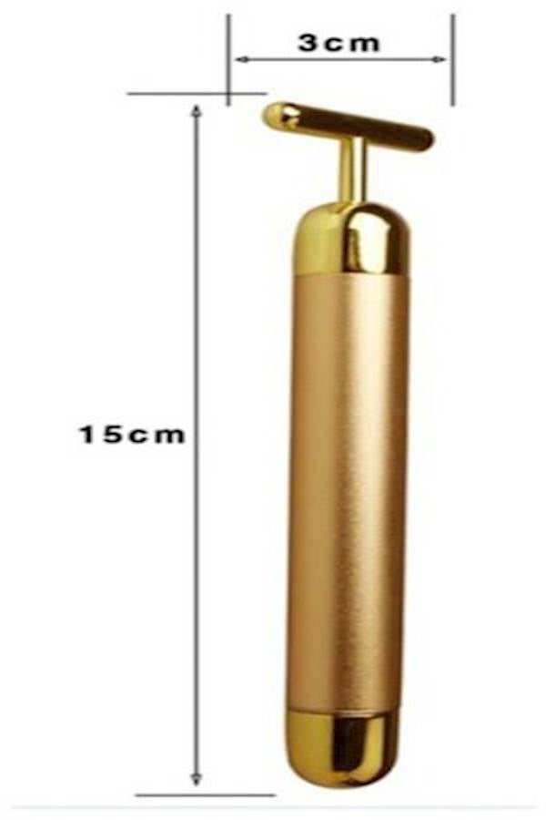 OTES Beauty Bar 24 Karat Golden Pulse Facial Massager Gold - Image 4