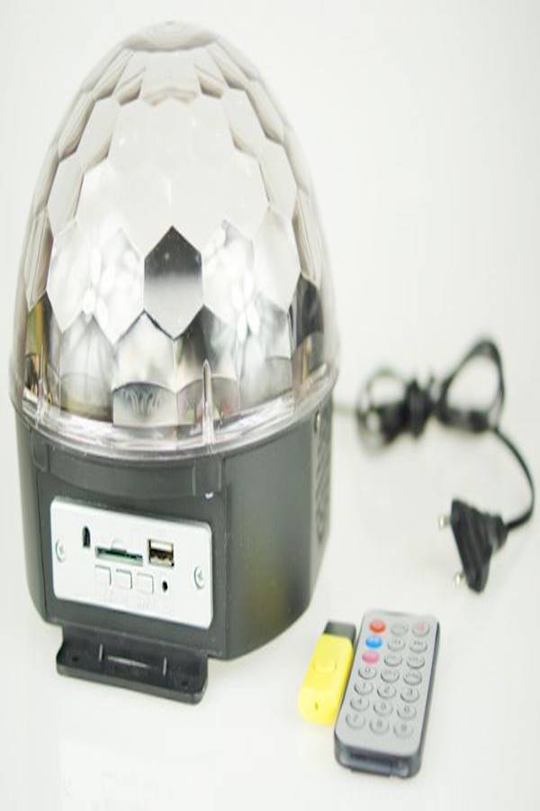 Portable Multimedia Speaker With DJ Lights Black - Image 1