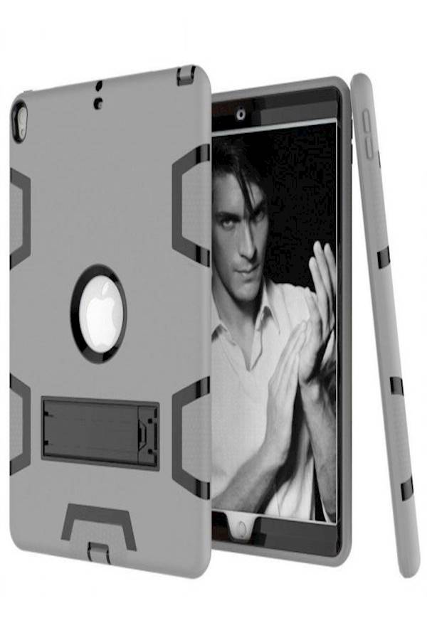 Stand Case Shock Absorption 3 In 1 Combo Hybrid Heavy Duty Armor Hard Back Case Cover For Apple iPad Pro 10.5 Inch 2017 Grey - Image 4
