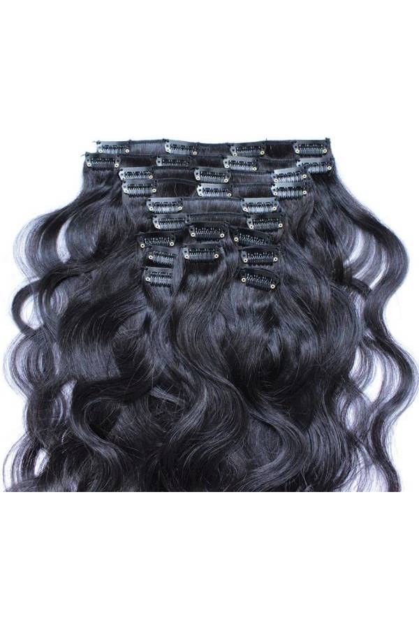 مشبك وصلة شعر بنمط برازيلي أسود 24بوصة - Image 4