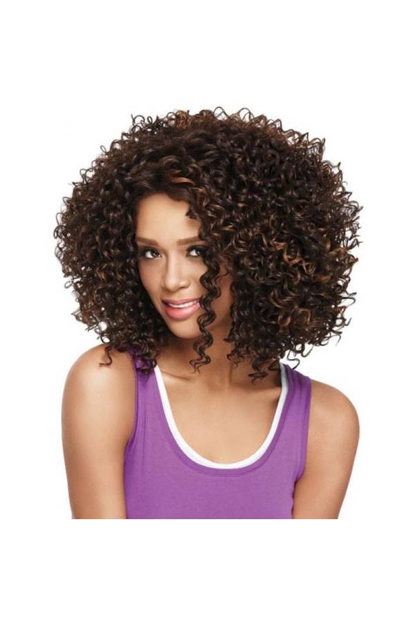 Generic Afro Curly Hair Wig Brown - Image 4