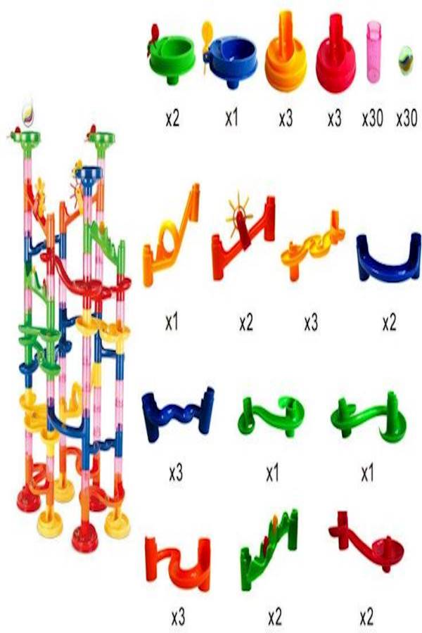 105-Piece DIY Construction Marble Race Run Maze Balls Pipeline Building Blocks 105  - Image 2